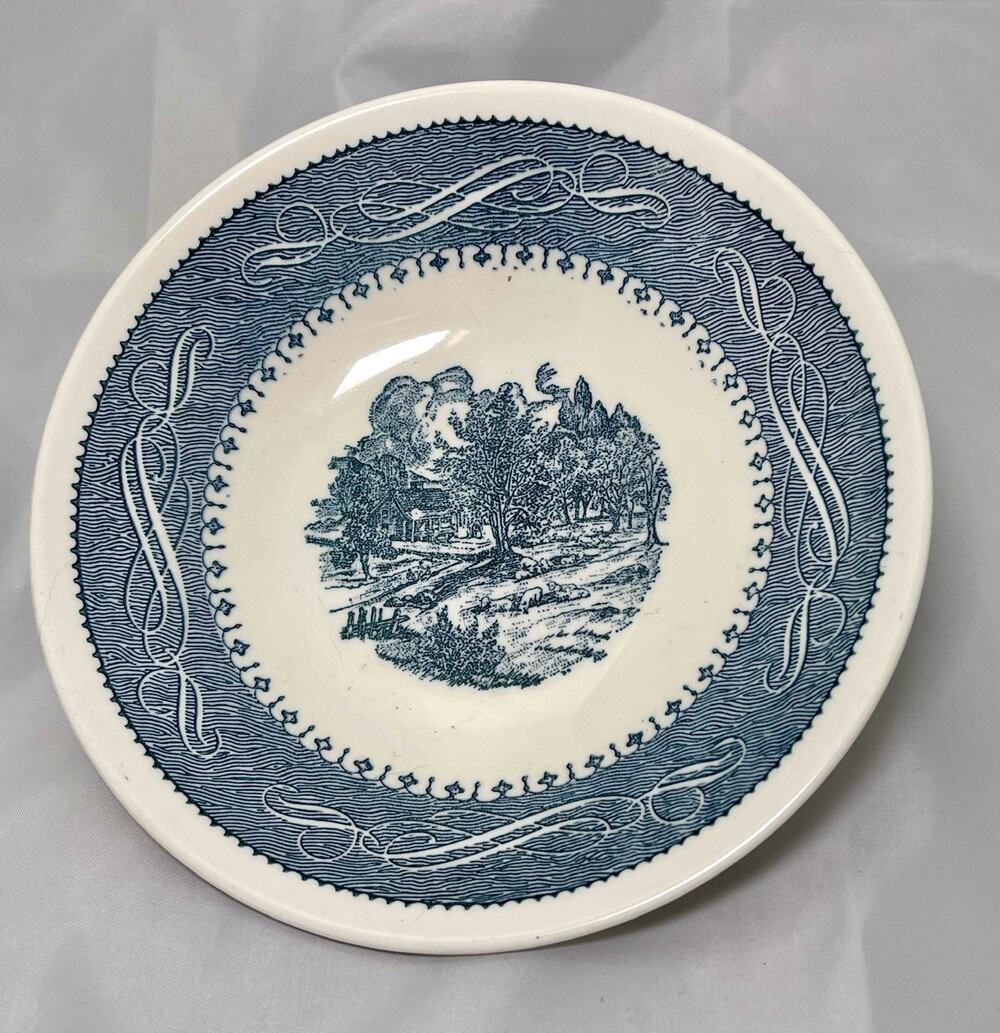 Vintage Currier & Ives Bowl - The Old Grist Mill